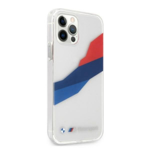 Оригинален твърд гръб BMW Motorsport Tricolor BMHCP12LSKTGT - iPhone 12 Pro Max прозрачен с лента - Img 4