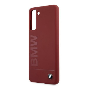 Оригинален твърд гръб BMW Silicone Signature BMHCS21MSLBLRE - Samsung Galaxy S21+ 5G червен - Img 6