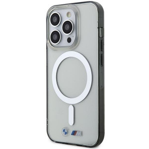 Оригинален твърд гръб BMW Silver Ring MagSafe BMHMP14XHCRS - iPhone 14 Pro Max прозрачен - Img 2