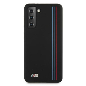 Оригинален твърд гръб BMW Stripes M BMHCS21MSIVTBK - Samsung Galaxy S21+ 5G черен - Img 3