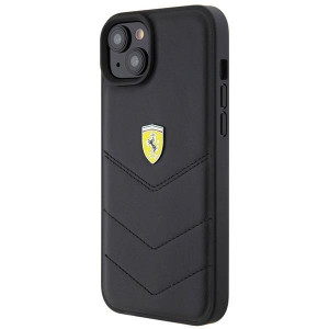 Оригинален твърд гръб FERRARI Quilted Metal Logo FEHCP15MRDUK - iPhone 15 Plus черен - Img 2