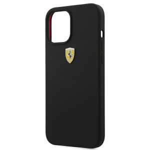 Оригинален твърд гръб FERRARI Track Silicone FESSIHCP12LBK - iPhone 12 Pro Max черен - Img 6