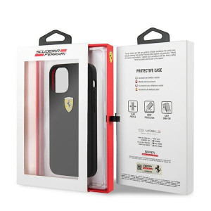 Оригинален твърд гръб FERRARI Track Silicone FESSIHCP12SBK - iPhone 12 mini черен - Img 9