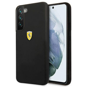 Оригинален твърд гръб FERRARI Track Silicone FESSIHCS22SBK - Samsung Galaxy S22 черен - Img 1
