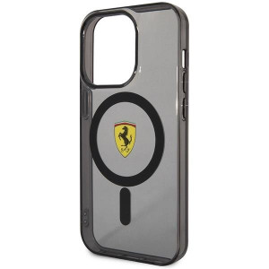 Оригинален твърд гръб FERRARI Translucent MagSafe FEHMP14LUKK - iPhone 14 Pro черен полупрозрачен - Img 6