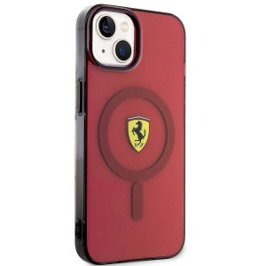 Оригинален твърд гръб FERRARI Translucent MagSafe FEHMP14SURKR - iPhone 14 червен полупрозрачен - Img 4
