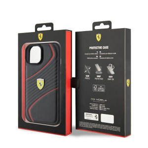 Оригинален твърд гръб FERRARI Twist Metal Logo FEHCP15SPTWK - iPhone 15 черен - Img 8