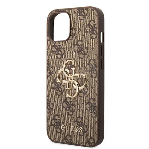 Оригинален твърд гръб GUESS 4G Big Metal Logo GUHCP15S4GMGBR - iPhone 15 кафяв - Img 6
