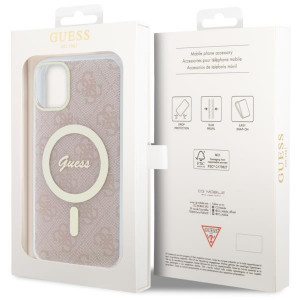 Оригинален твърд гръб GUESS 4G GUHMN61H4STP - iPhone 11 розов - Img 8