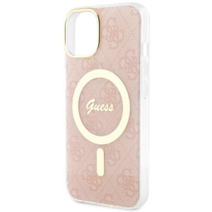 Оригинален твърд гръб GUESS 4G GUHMP14MH4STP - iPhone 14 Plus розов - Img 6