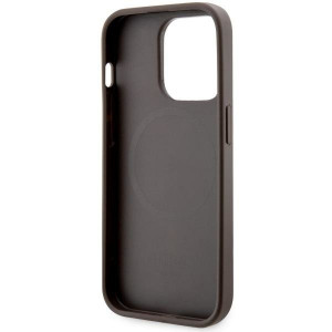 Оригинален твърд гръб GUESS GCube Stripes MagSafe GUHMP14LHGCFSEW - iPhone 14 Pro кафяв - Img 7