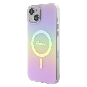 Оригинален твърд гръб GUESS IML Iridescent MagSafe GUHMP15SHITSP - iPhone 15 розов - Img 2