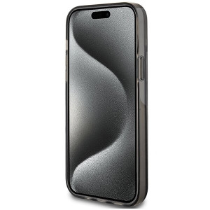 Оригинален твърд гръб GUESS Liquid Glitter Gold Stripes - iPhone 15 Plus / 14 Plus черен - Img 5
