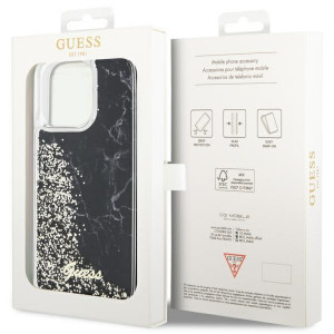 Оригинален твърд гръб GUESS Liquid Glitter Marble GUHCP14XLCSGSGK - iPhone 14 Pro Max черен - Img 8