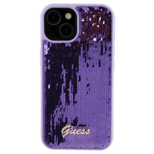 Оригинален твърд гръб GUESS Sequin Script Metal - iPhone 15 лилав - Img 3