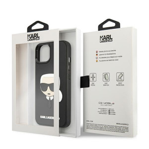 Оригинален твърд гръб KARL LAGERFELD 3D Rubber Karl's Head KLHCP13SKH3DBK - iPhone 13 mini черен - Img 8