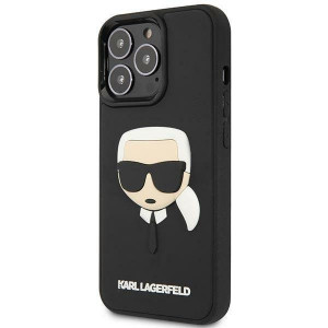 Оригинален твърд гръб KARL LAGERFELD 3D Rubber Karl's Head KLHCP14LKH3DBK - iPhone 14 Pro черен - Img 2