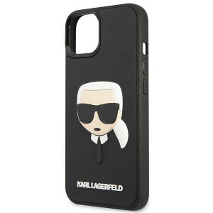 Оригинален твърд гръб KARL LAGERFELD 3D Rubber Karl's Head KLHCP14MKH3DBK - iPhone 14 Plus черен - Img 6