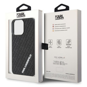 Оригинален твърд гръб KARL LAGERFELD 3D Rubber Multi Logo - iPhone 15 Pro Max черен - Img 8