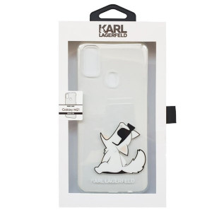Оригинален твърд гръб KARL LAGERFELD Choupette Fun KLHCM21CFNRC - Samsung Galaxy M21 прозрачен - Img 2