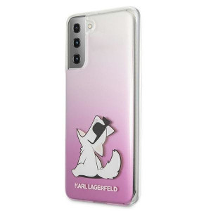 Оригинален твърд гръб KARL LAGERFELD Choupette Fun KLHCS21MCFNRCPI - Samsung Galaxy S21+ 5G розов - Img 2