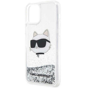 Оригинален твърд гръб KARL LAGERFELD Glitter Choupette Head KLHCP12MLNHCCS - iPhone 12 / 12 Pro сребрист - Img 6