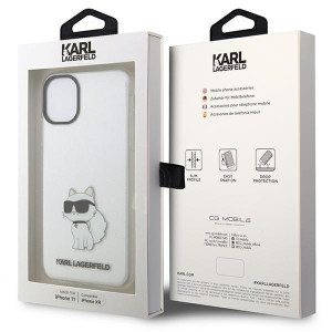 Оригинален твърд гръб KARL LAGERFELD Ikonik Choupette KLHCN61HNCHTCT - iPhone 11 прозрачен - Img 8