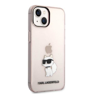 Оригинален твърд гръб KARL LAGERFELD Ikonik Choupette KLHCP14MHNCHTCP - iPhone 14 Plus розов - Img 4