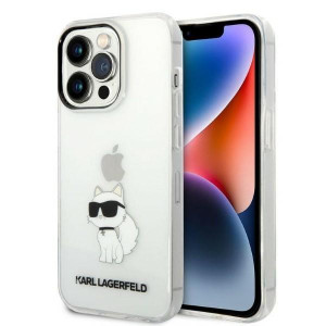 Оригинален твърд гръб KARL LAGERFELD Ikonik Choupette KLHCP14XHNCHTCT - iPhone 14 Pro Max прозрачен - Img 1
