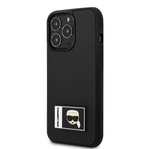 Оригинален твърд гръб KARL LAGERFELD Ikonik Patch KLHCP13L3DKPK - iPhone 13 Pro черен - Img 2