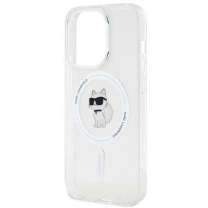 Оригинален твърд гръб KARL LAGERFELD IML Choupette MagSafe - iPhone 15 Pro прозрачен - Img 6