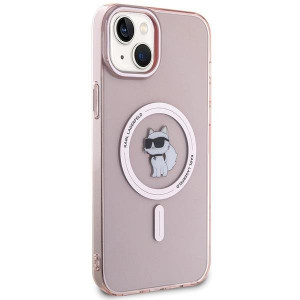 Оригинален твърд гръб KARL LAGERFELD IML Choupette MagSafe - iPhone 15 Plus розов - Img 4