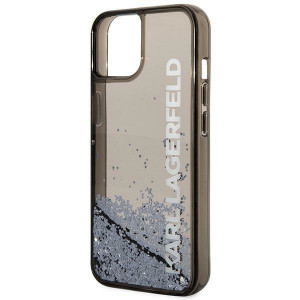 Оригинален твърд гръб KARL LAGERFELD Liquid Glitter Elong KLHCP14SLCKVK - iPhone 14 черен - Img 6