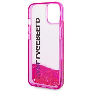 Оригинален твърд гръб KARL LAGERFELD Liquid Glitter Elong KLHCP14MLCKVF - iPhone 14 Plus розов - Img 7