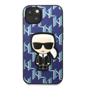 Оригинален твърд гръб KARL LAGERFELD Monogram Ikonik Patch KLHCP13MPMNIKBL - iPhone 13 син - Img 3