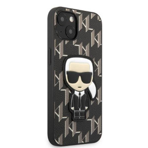 Оригинален твърд гръб KARL LAGERFELD Monogram Ikonik Patch KLHCP13SPMNIKBK - iPhone 13 mini черен - Img 4