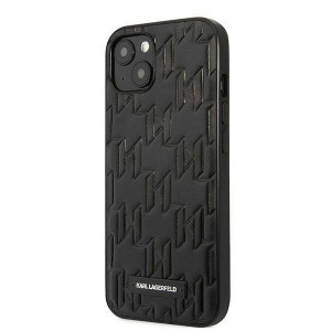 Оригинален твърд гръб KARL LAGERFELD Monogram Plaque KLHCP13SMNMP1K - iPhone 13 mini черен - Img 1