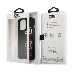 Оригинален твърд гръб KARL LAGERFELD Multipink Brand KLHCP13LPCOBK - iPhone 13 Pro черен - Img 8