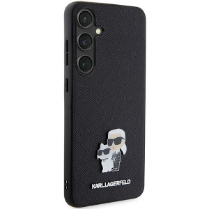 Оригинален твърд гръб KARL LAGERFELD Saffiano Karl & Choupette Metal Pin KLHCS24MPSAKCMPK - Samsung Galaxy S24+ S926 hardcase черен - Img 4