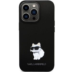 Оригинален твърд гръб KARL LAGERFELD Silicone C Metal Pin KLHCP13LSMHCNPK - iPhone 13 Proчерен - Img 3