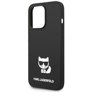Оригинален твърд гръб KARL LAGERFELD Silicone Choupette Body KLHCP14XSLCTBK - iPhone 14 Pro Max черен - Img 6