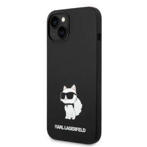 Оригинален твърд гръб KARL LAGERFELD Silicone Choupette KLHMP14MSNCHBCK MagSafe - iPhone 14 Plus черен - Img 2
