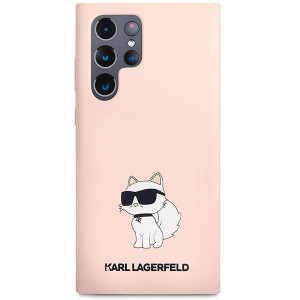 Оригинален твърд гръб KARL LAGERFELD Silicone Choupette KLHCS23LSNCHBCP - Samsung Galaxy S23 Ultra розов - Img 3