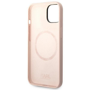 Оригинален твърд гръб KARL LAGERFELD Silicone Karl & Choupette KLHMP14MSSKCI MagSafe - iPhone 14 Plus светлорозов - Img 7