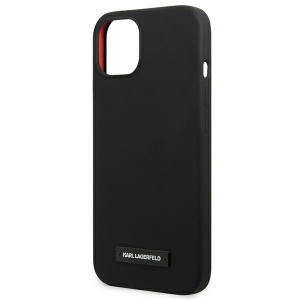 Оригинален твърд гръб KARL LAGERFELD Silicone Plaque KLHCP13SSLMP1K - iPhone 13 mini черен - Img 6