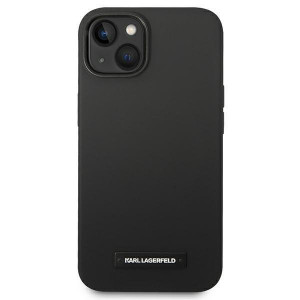 Оригинален твърд гръб KARL LAGERFELD Silicone Plaque MagSafe KLHMP14MSLMP1K - iPhone 14 Plus черен - Img 3