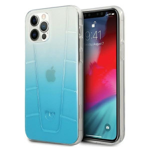 Оригинален твърд гръб MERCEDES Clear MEHCP12MCLGBL - iPhone 12 / 12 Pro син - Img 1