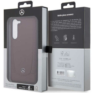Оригинален твърд гръб MERCEDES Leather Urban MEHCS23MARMRE - Samsung Galaxy S23+ червен - Img 8