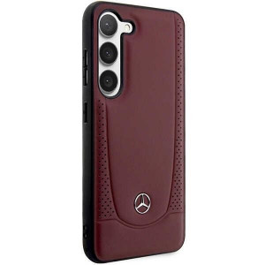 Оригинален твърд гръб MERCEDES Leather Urban MEHCS23SARMRE - Samsung Galaxy S23+ червен - Img 4