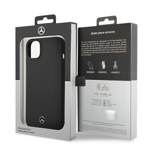 Оригинален твърд гръб MERCEDES Silicone MEHCP14SSILBK - iPhone 14 черен - Img 5